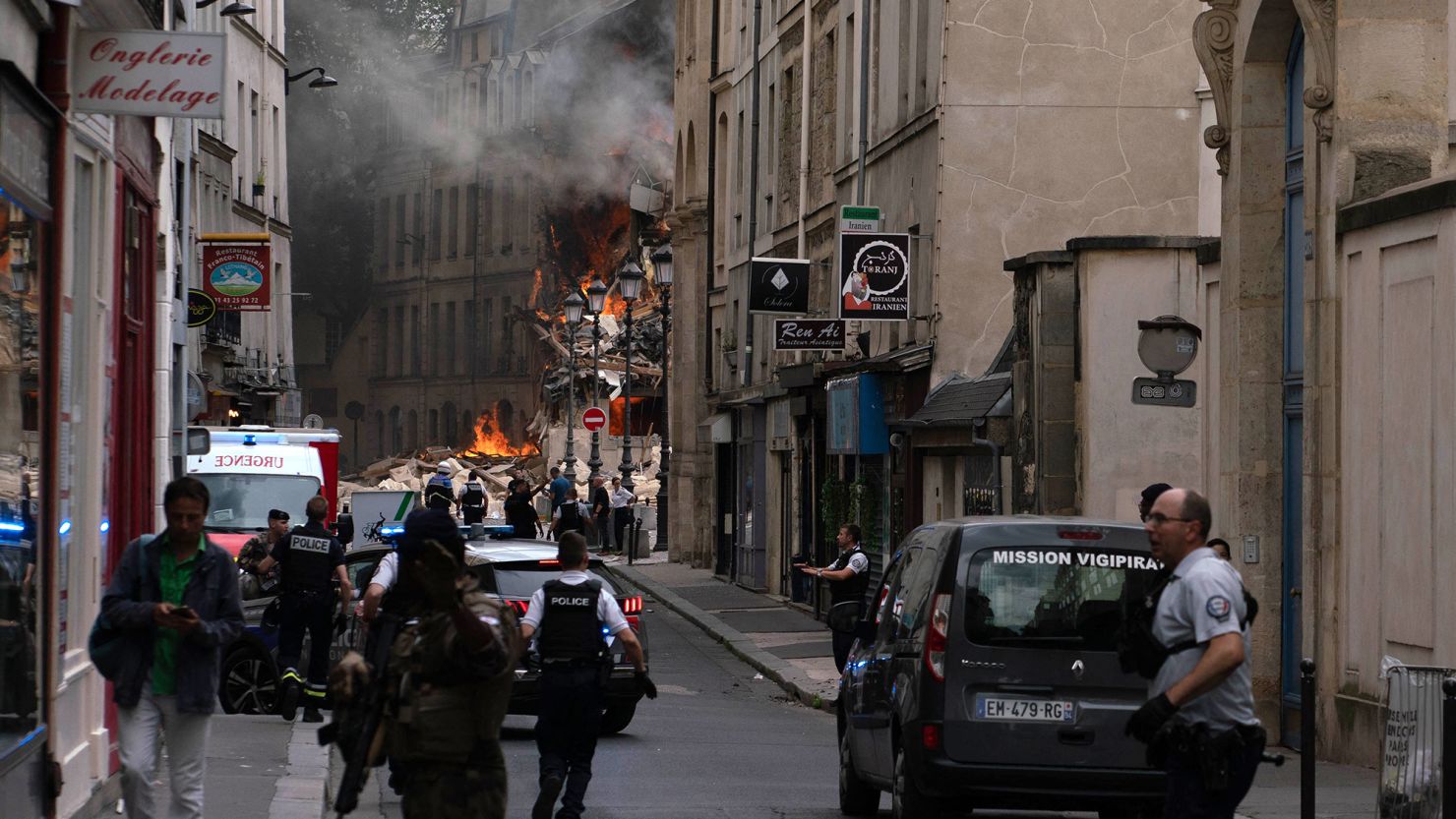 Firefighters were called to a building in the 5th arrondissement of Paris, on June 21, 2023.