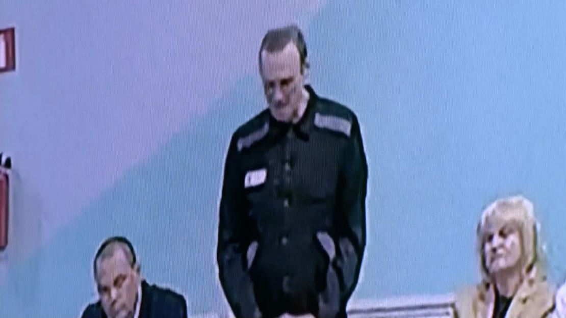 Navalny appearing in a Russian court in June 2023.