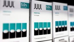 LOS ANGELES, CALIFORNIA - JUNE 22: Packages of Juul e-cigarettes are displayed for sale in the Brazil Outlet shop on June 22, 2022 in Los Angeles, California. The Food and Drug Administration (FDA) is reportedly preparing to order Juul Labs Inc. to remove its e-cigarette products from the U.S. market. (Photo by Mario Tama/Getty Images)