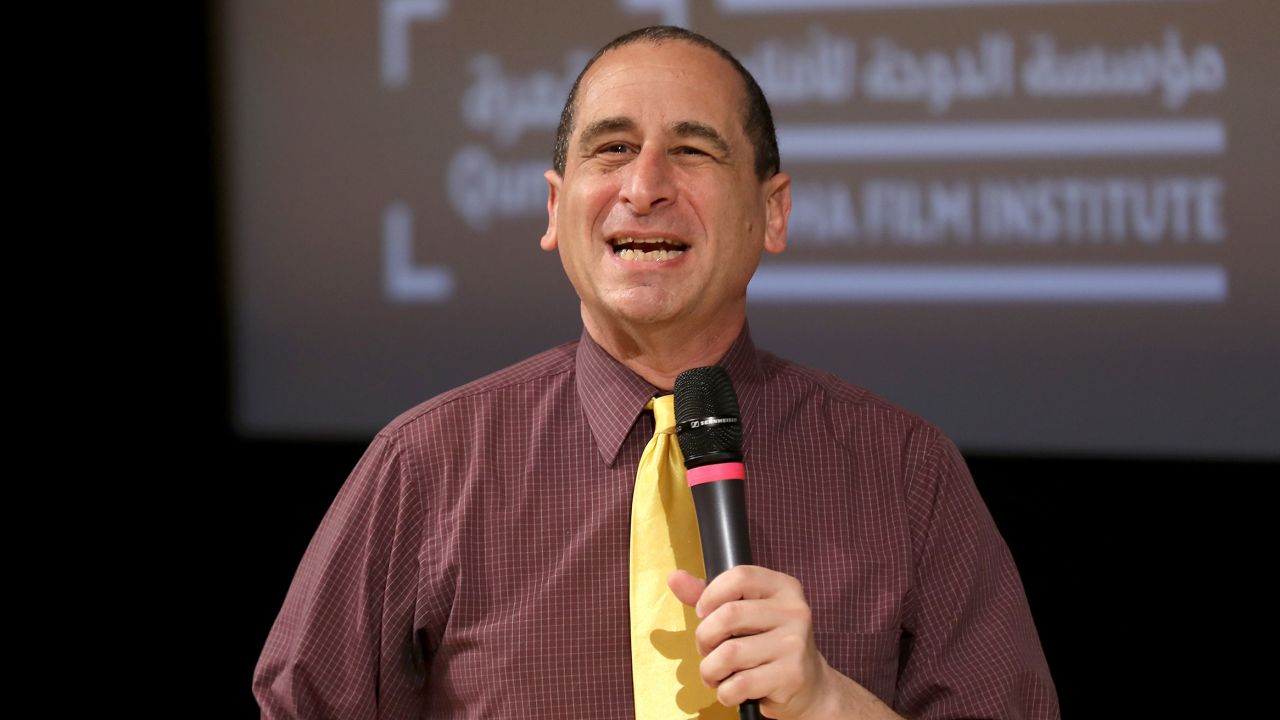 DOHA, QATAR - MARCH 06: Mike Reiss speaks on stage during the Qumra Talks on Writing and Producing Animation on day four of Qumra, the third edition of the industry event by the Doha Film Institute dedicated to the development of emerging filmmakers on March 6, 2017 in Doha, Qatar. (Photo by Tim P. Whitby/Getty Images for Doha Film Institute )