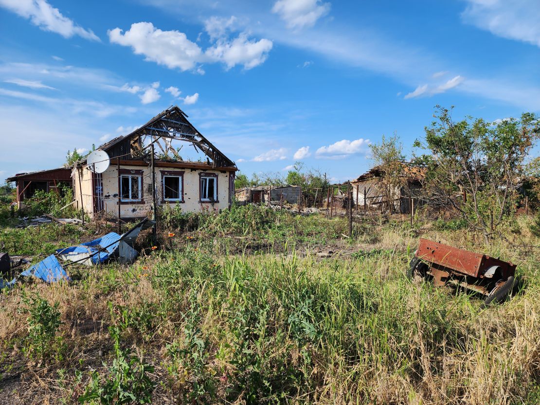 Russian soldiers took positions in the destroyed and abandoned village houses. Now Ukrainians fear they could be booby-trapped.