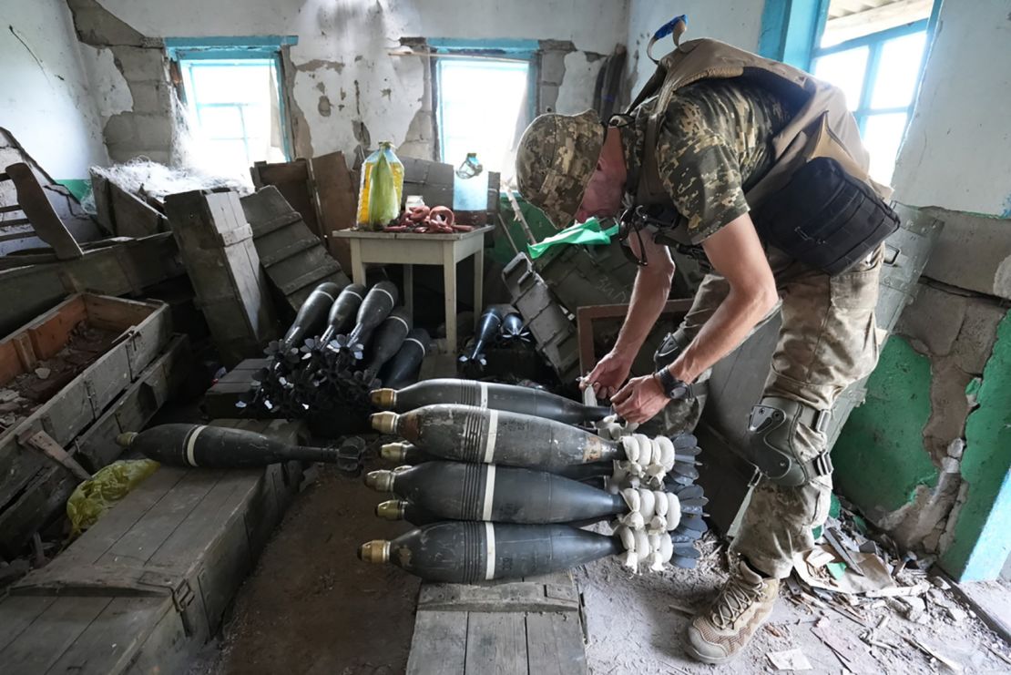 As soon as the 120-mm American-made mortar rounds were delivered, they were cleaned and prepared for firing.