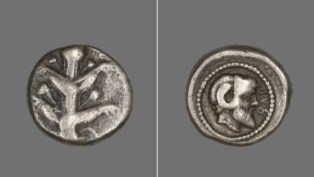 Coin Depicting Silphium Plant, 480-435 BCE. Artist Unknown. (Photo by Heritage Art/Heritage Images via Getty Images)