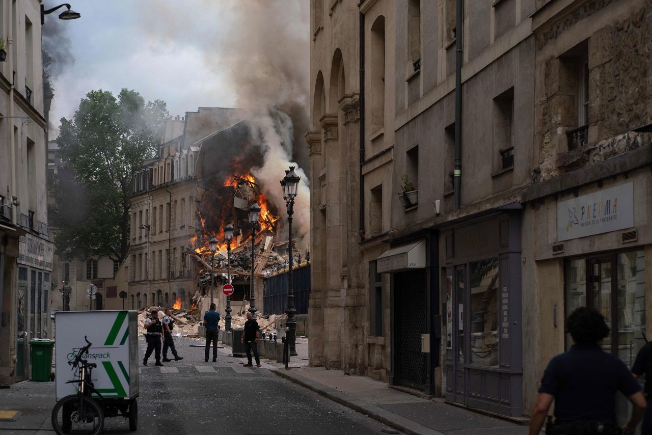 Smoke rises from a building in Paris on Wednesday, June 21. Six people were in critical condition Thursday and one person was missing after a <a href="https://www.cnn.com/2023/06/22/europe/paris-gas-explosion-intl/index.html" target="_blank">gas explosion</a>.