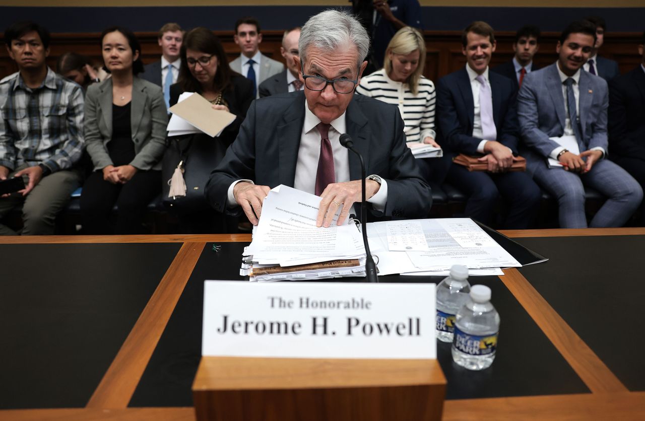 Federal Reserve Chairman Jerome Powell testifies before the House Financial Services Committee in Washington, DC, on Wednesday, June 21. Powell's testimony came just one week after the central bank paused its most aggressive rate-hiking campaign in decades. <a href="https://www.cnn.com/2023/06/21/economy/powell-testimony-house-committee/index.html" target="_blank">Read key takeaways from his testimony</a>.
