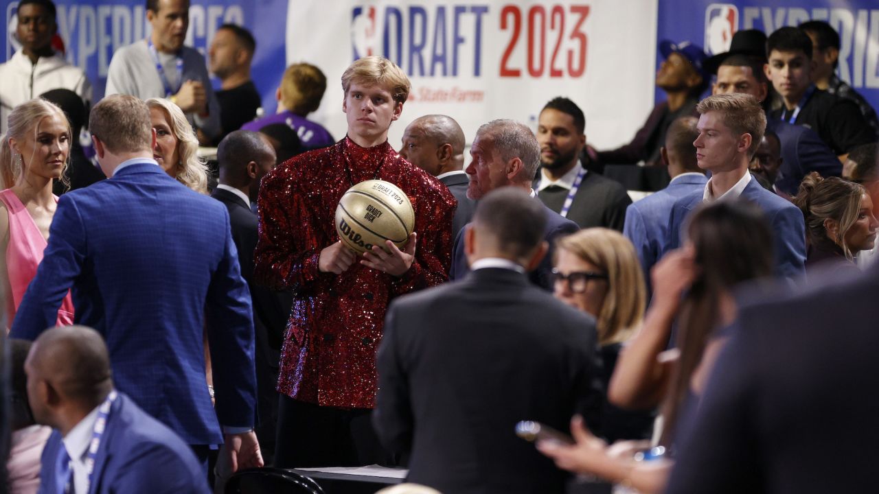 NEW YORK, NEW YORK - JUNE 22: Gradey Dick looks on prior to the first round of the 2023 NBA Draft at Barclays Center on June 22, 2023 in the Brooklyn borough of New York City. NOTE TO USER: User expressly acknowledges and agrees that, by downloading and or using this photograph, User is consenting to the terms and conditions of the Getty Images License Agreement. (Photo by Sarah Stier/Getty Images)