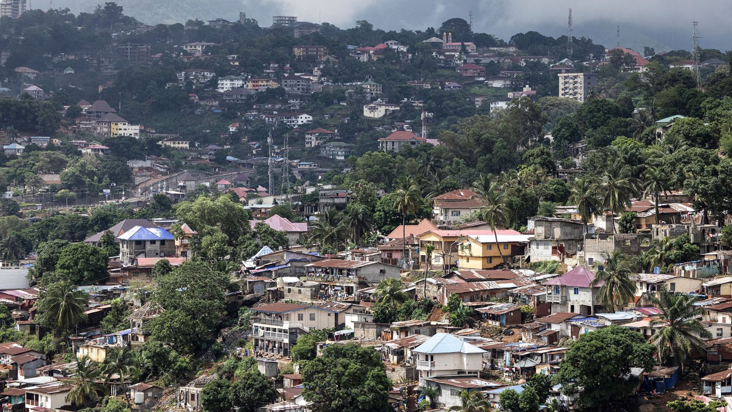 A general view of Freetown on June 19, 2023. Sierra Leoneans will vote in a general election on Saturday, with President Julius Maada Bio hoping to secure a second term despite a crippling economic crisis which has sparked deadly protests. The west African country, which never fully recovered economically from a 1991-2002 civil war and the Ebola epidemic a decade later, was further pummelled by the Covid pandemic and fallout from the war in Ukraine. (Photo by JOHN WESSELS / AFP) (Photo by JOHN WESSELS/AFP via Getty Images)