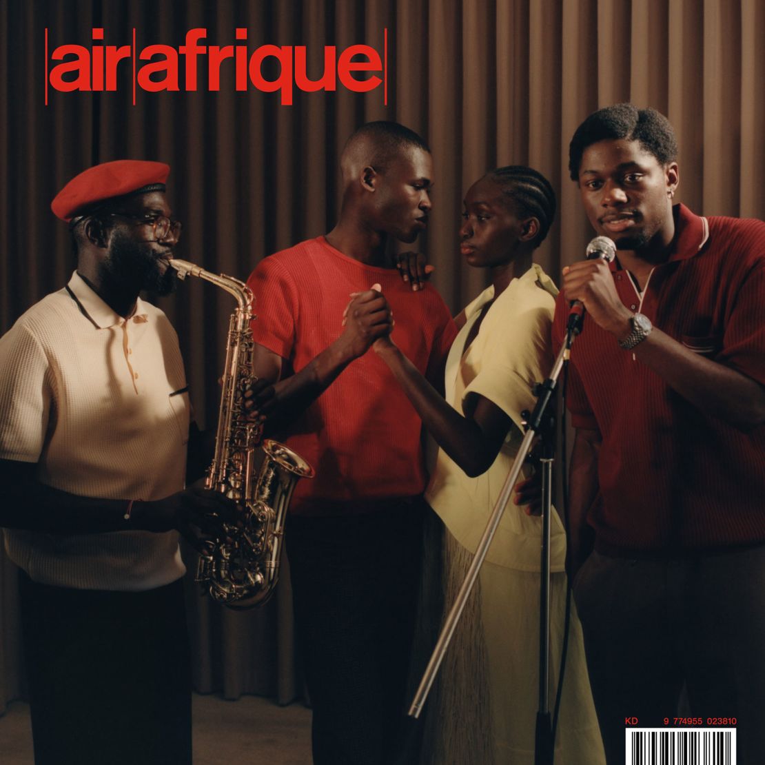 The cover of Air Afrique magazine's first issue, featuring the French rapper Tiakola.
