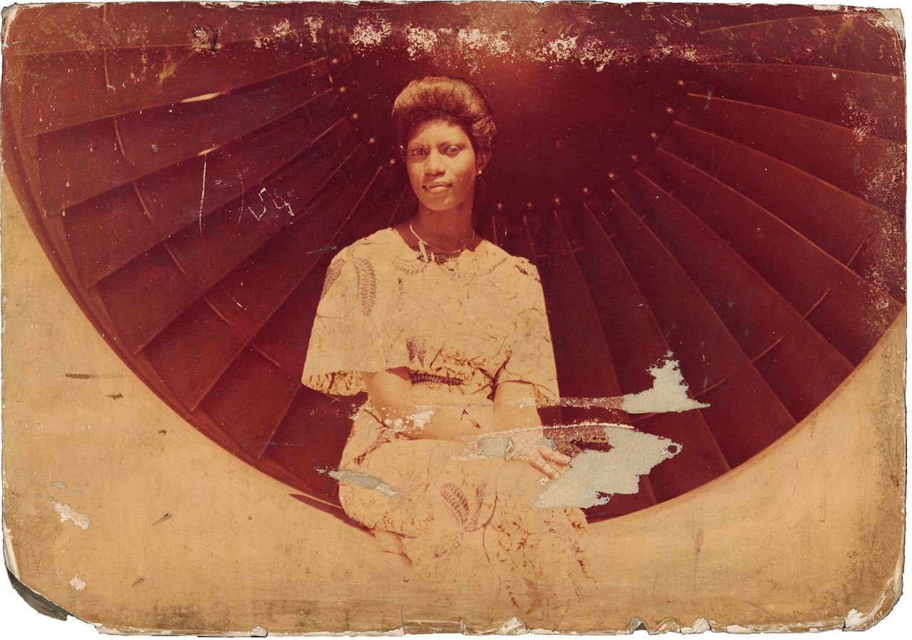 An Air Afrique stewardess, pictured during training in Abidjan, Côte d’Ivoire, in 1971.