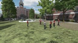 A recording of a "Metaversity" chemistry class at Morehouse Collage, Atlanta's, taught in the digital replica of its campus quad.