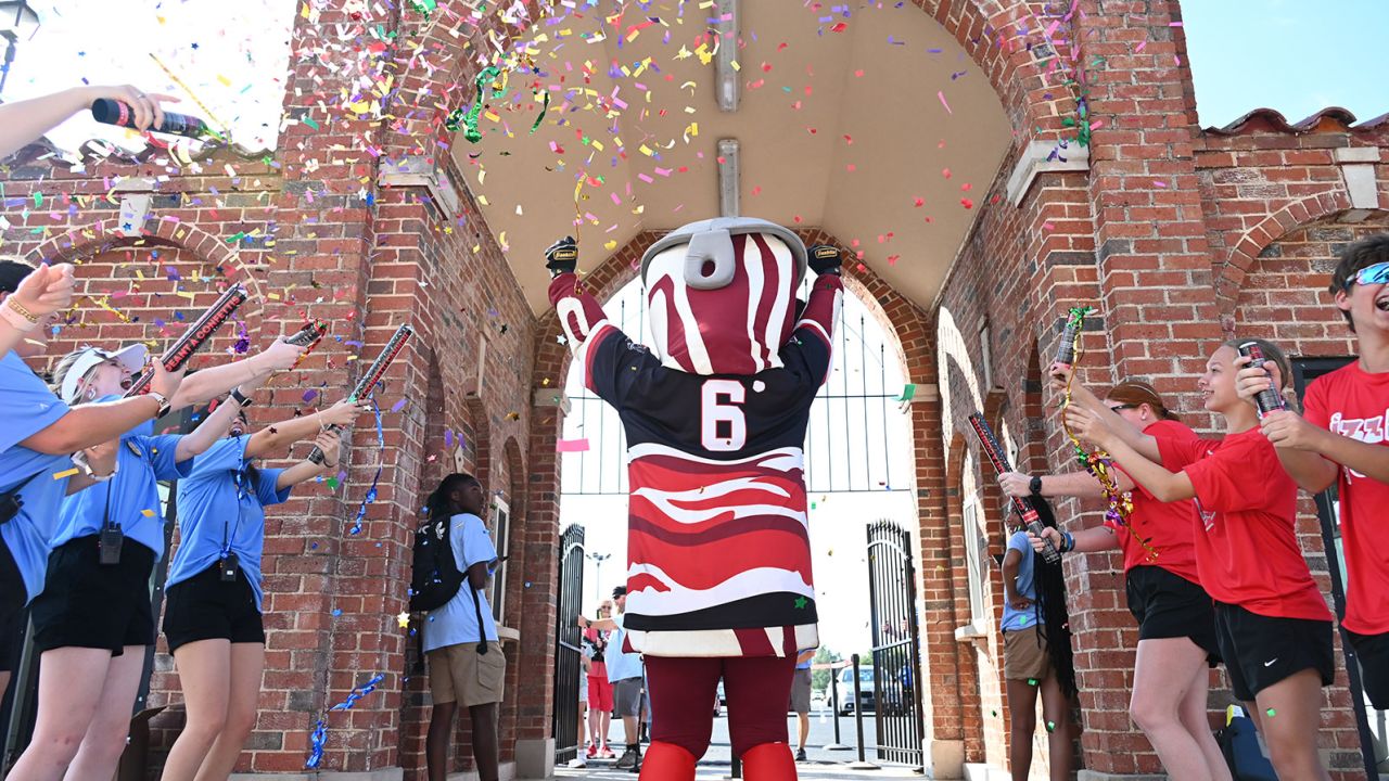 The Macon Bacon's team mascot, Kevin, is a 7-foot strip of bacon.