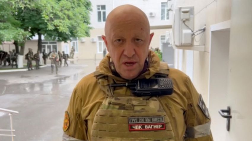 Founder of Wagner private mercenary group Yevgeny Prigozhin speaks inside the headquarters of the Russian southern army military command center, which is taken under control of Wagner PMC, according to him, in the city of Rostov-on-Don, Russia in this still image taken from a video released June 24, 2023. Press service of "Concord"/Handout via REUTERS ATTENTION EDITORS - THIS IMAGE WAS PROVIDED BY A THIRD PARTY. NO RESALES. NO ARCHIVES. MANDATORY CREDIT.