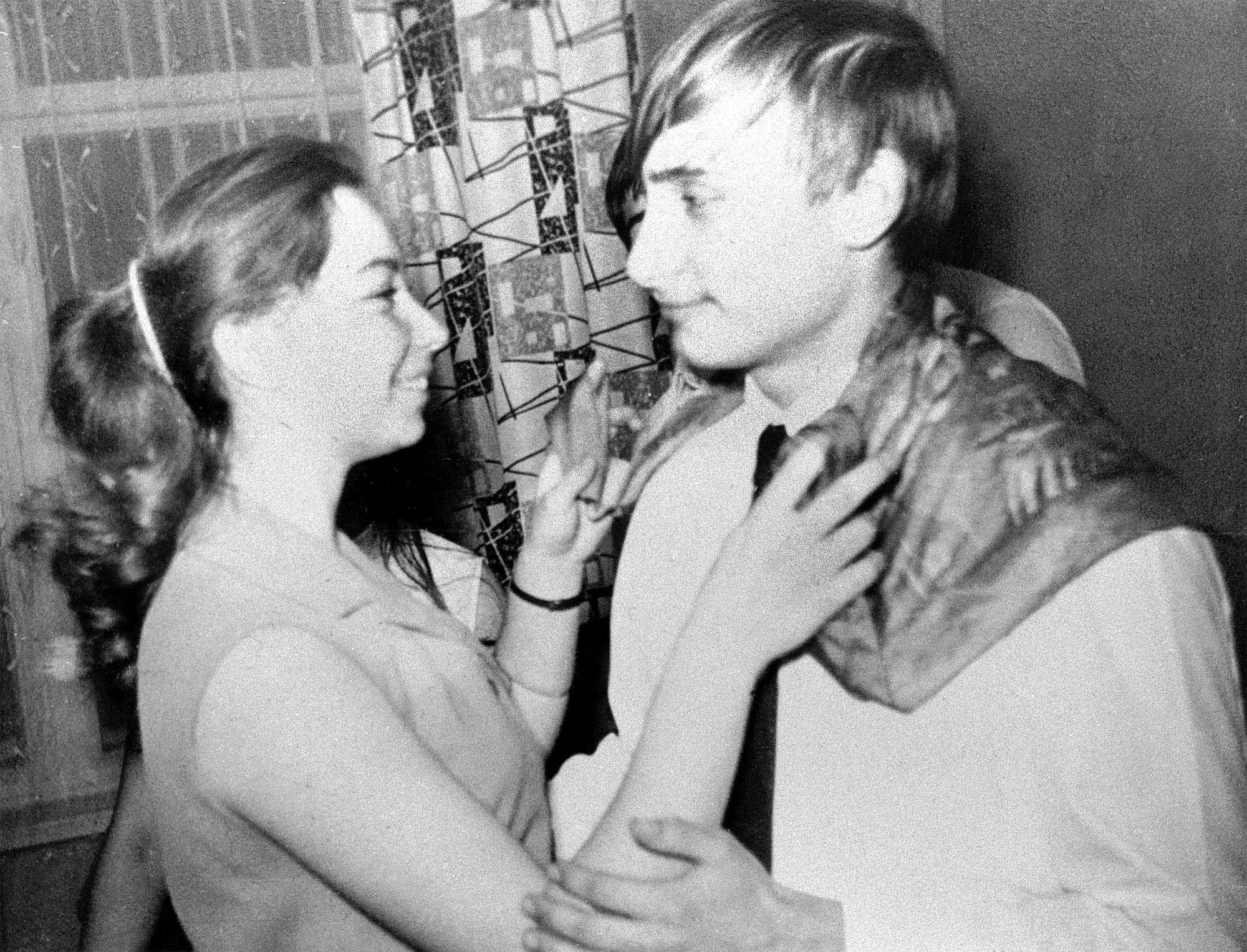 Putin dances with a classmate during a party in St. Petersburg in 1970.