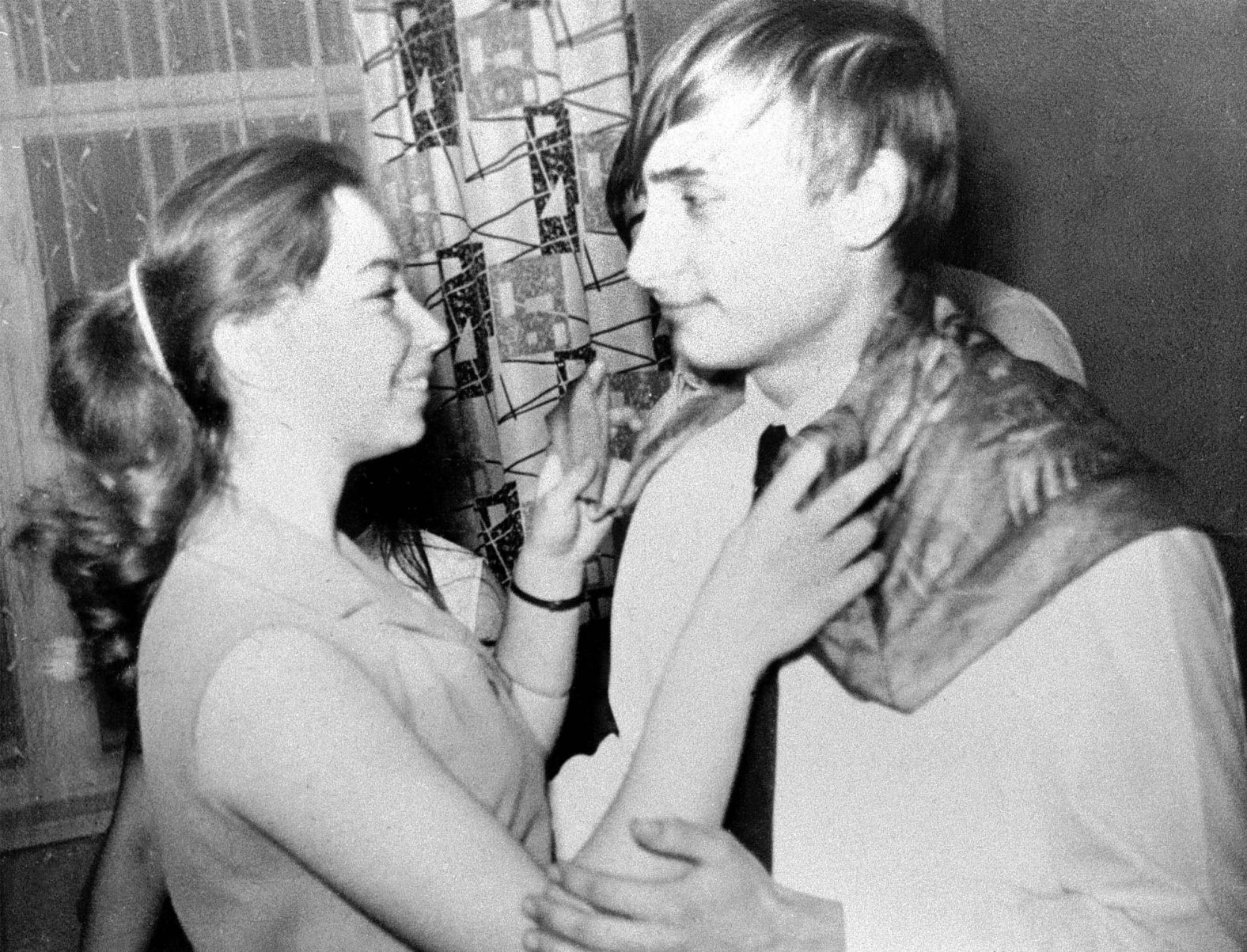 Putin dances with a classmate during a party in St. Petersburg in 1970.