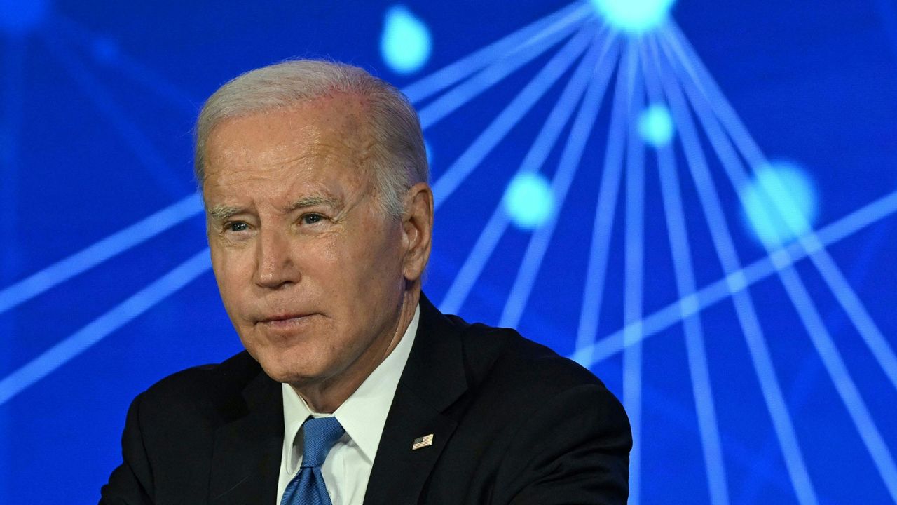 US President Joe Biden discusses his Administration's commitment to seizing the opportunities and managing the risks of Artificial Intelligence, in San Francisco, California, June 20, 2023. 