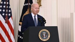 President Joe Biden speaks during a high-speed internet infrastructure announcement in the East Room of the White House in Washington, DC, on June 26, 2023.