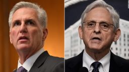Kevin McCarthy, left, and Merrick Garland, right