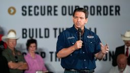 Republican presidential candidate Florida Gov. Ron DeSantis speaks at a town hall meeting in Eagle Pass, Texas, Monday, June 26, 2023. 