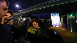 Wagner mercenary chief Yevgeny Prigozhin leaves the headquarters of the Southern Military District amid the group's pullout from the city of Rostov-on-Don, Russia, on June 24.
