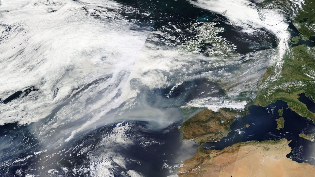 Smoke from Canada's record-breaking occurrence  play   has crossed the bluish   Atlantic and is present  impacting portions of occidental  Europe, according to the UK Met Office.