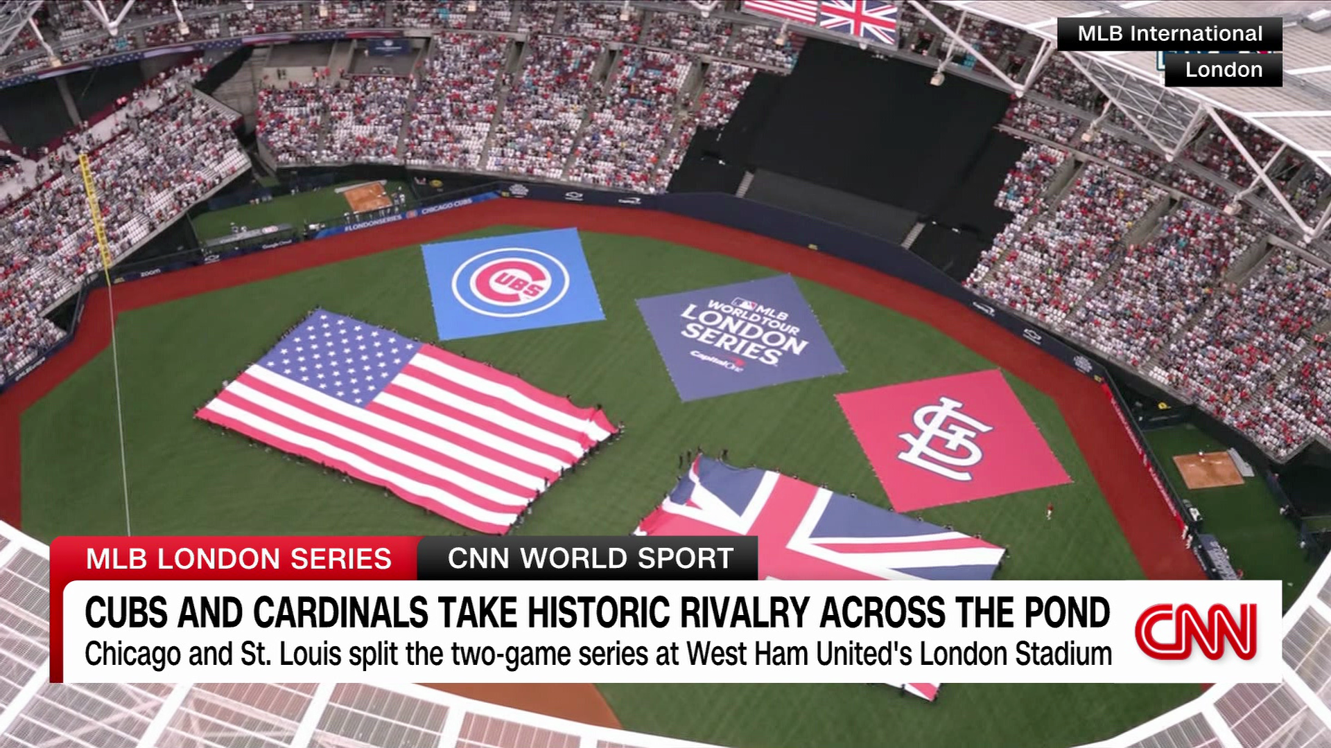 St. Louis Cardinals split series with Cubs in London, England