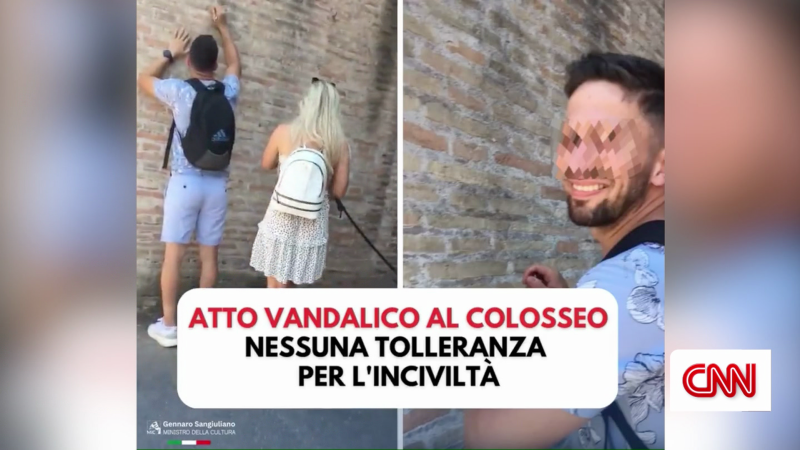 Video: Tourist filmed carving into Rome’s Colosseum | CNN