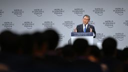 Chinese Premier Li Qiang delivers his speech on the opening ceremony of the World Economic Forum (WEF) in Tianjin on June 27, 2023. 