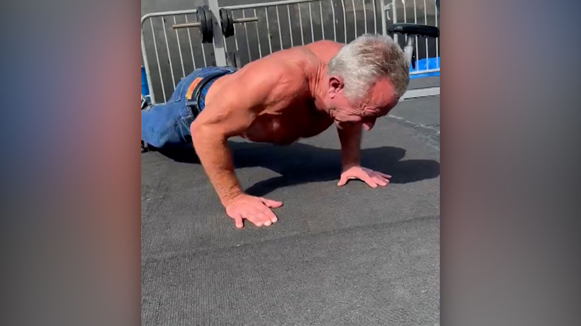 Shirtless presidential candidate has the internet gawking
