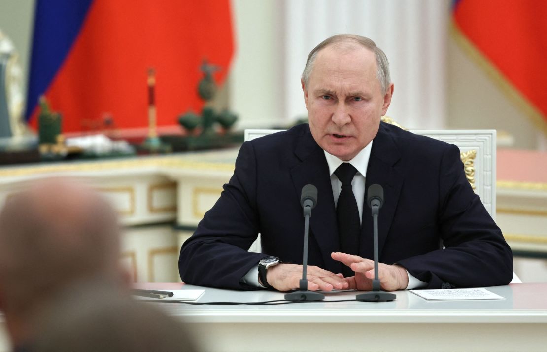 Putin held meetings at the Kremlin on Tuesday.