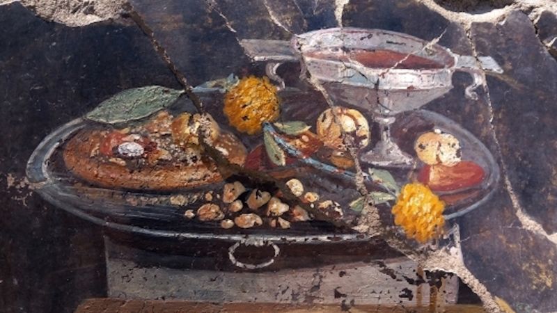 Archaeologists discover painting of pizza ancestor in Pompeii