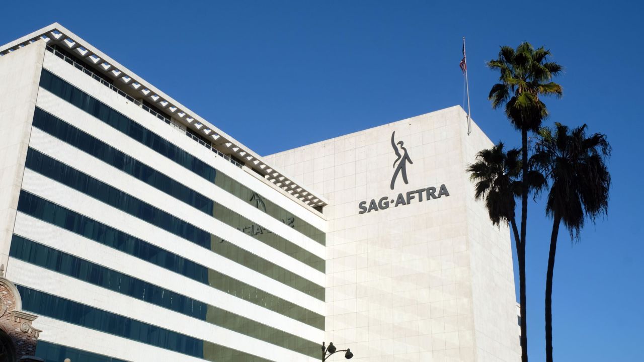 The SAG-AFTRA headquarters building on WIlshire boulevard in Los Angeles on January 10, 2020. (Photo by Chris DELMAS / AFP) (Photo by CHRIS DELMAS/AFP via Getty Images)