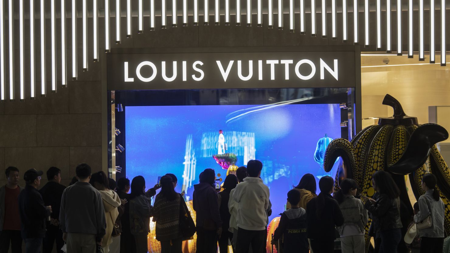 An LVMH Moet Hennessy Louis Vuitton store in Shanghai, China, on April 29.