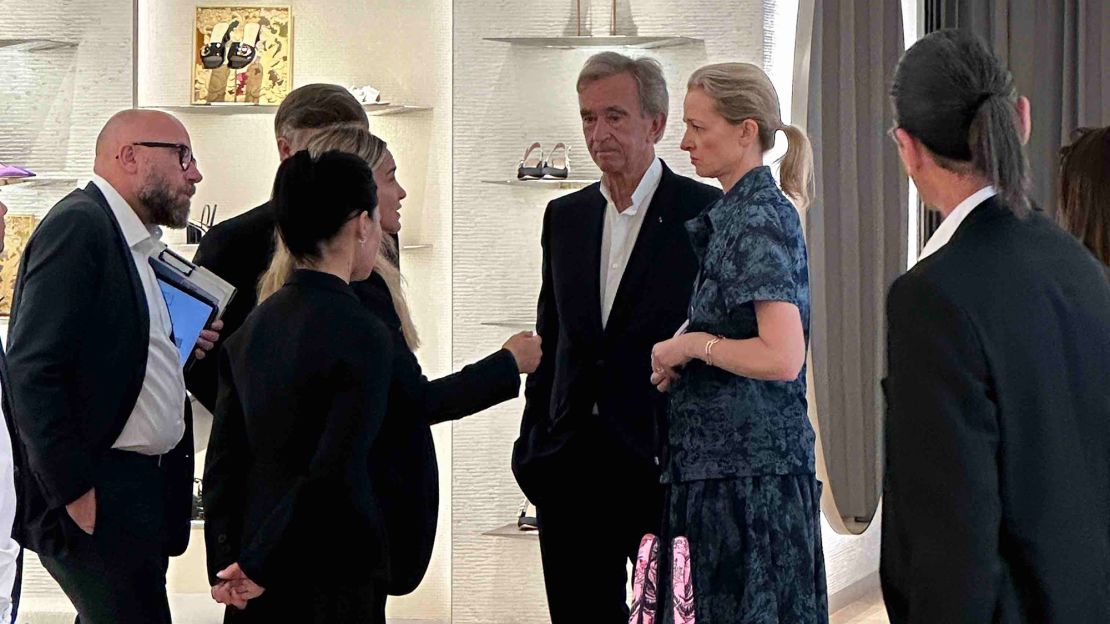 LVMH owner Bernard Arnault visits China after luxury spending