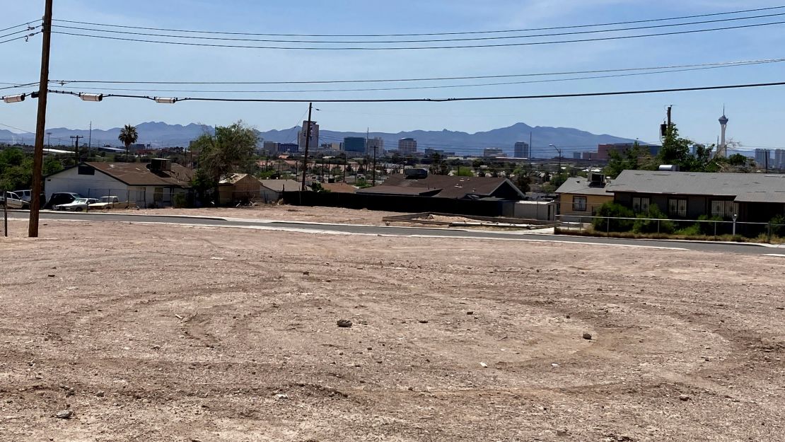 While there are multiple vacant lots in this North Las Vegas neighborhood, at least 90 homeowners continue living there despite unsafe living conditions.