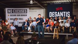 Gov. Ron DeSantis of Florida, a candidate for the Republican presidential nomination, campaigns in Eagle Pass, Texas, on June 26, 2023.