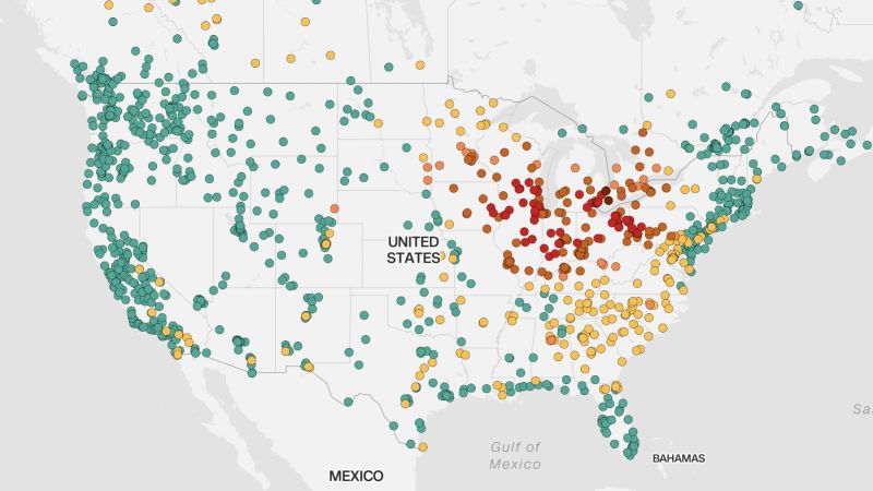 US air quality tracking map