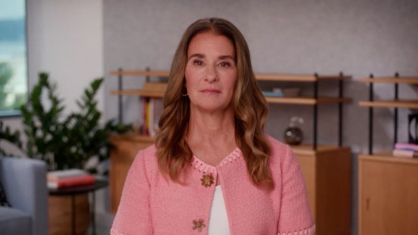 Melinda Gates during her interview with CNN This Morning's Poppy Harlow.