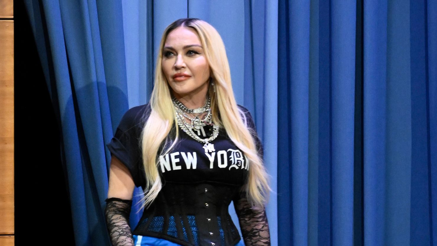 Madonna at "The Tonight Show" in August 2022.