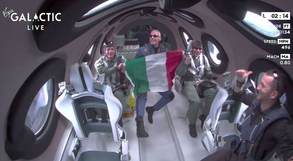 The suborbital trek was funded by the Italian Air Force.