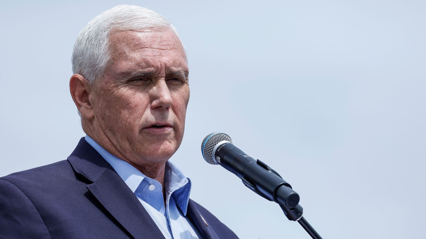 Former Vice President Mike Pence speaksat an anti-abortion rally by the Lincoln Memorial in Washington, DC, on June 24, 2023. 