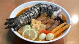 A 'crocodile ramen' dish at Witch Cat Kwai in Taiwan