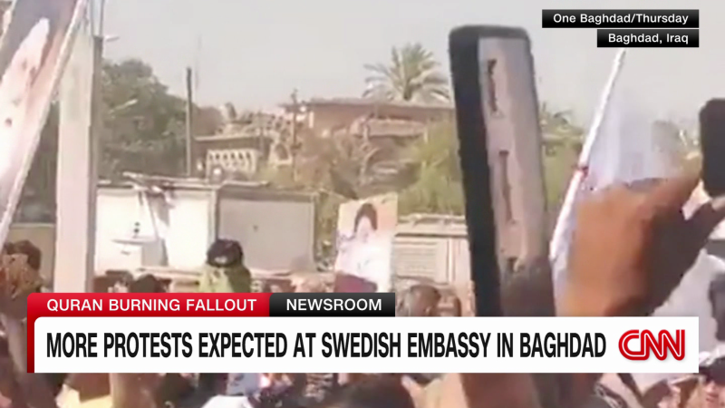 More protests expected at the Swedish Embassy in Baghdad | CNN