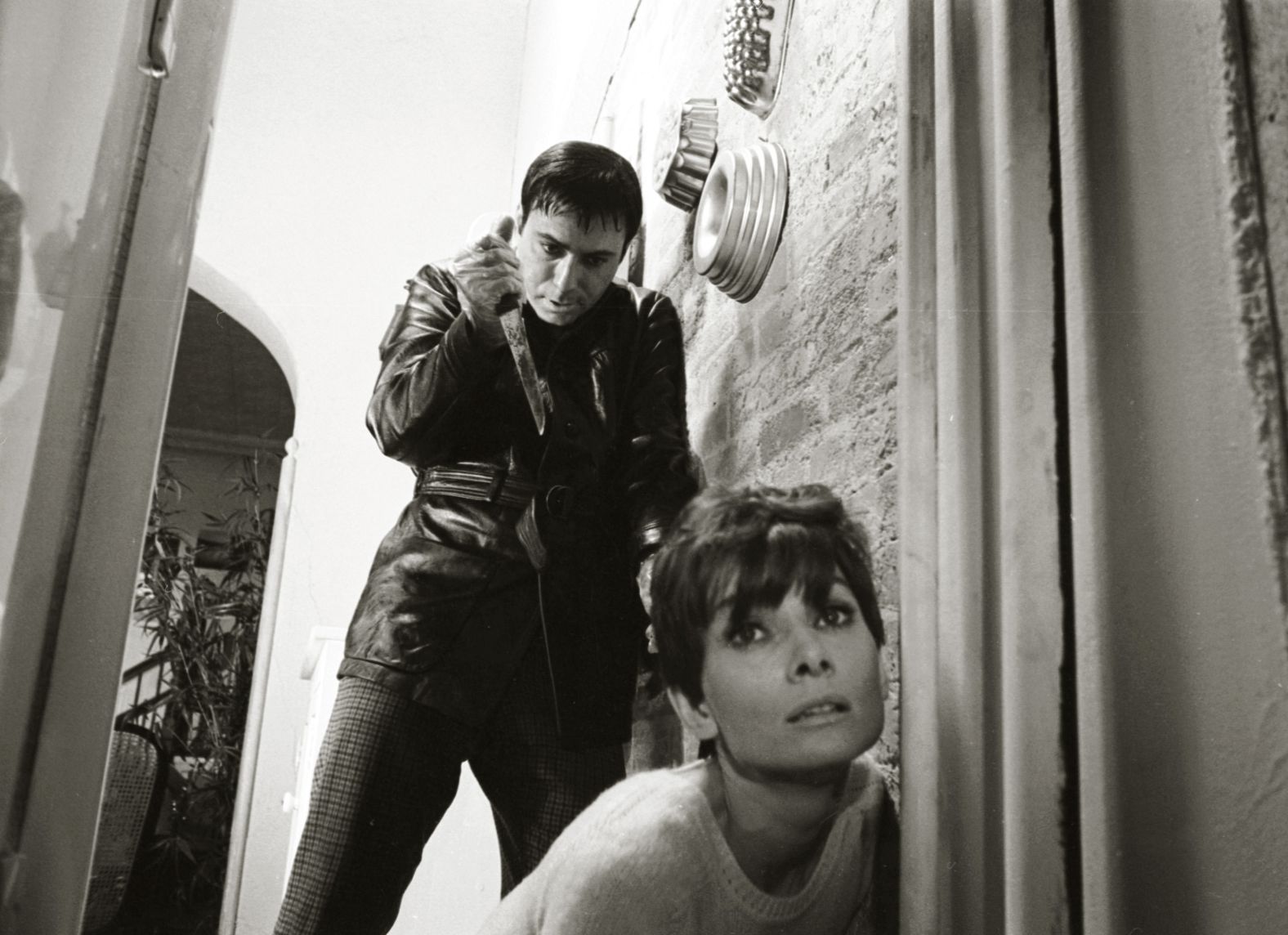 Arkin stars with Audrey Hepburn in the 1967 film "Wait Until Dark."