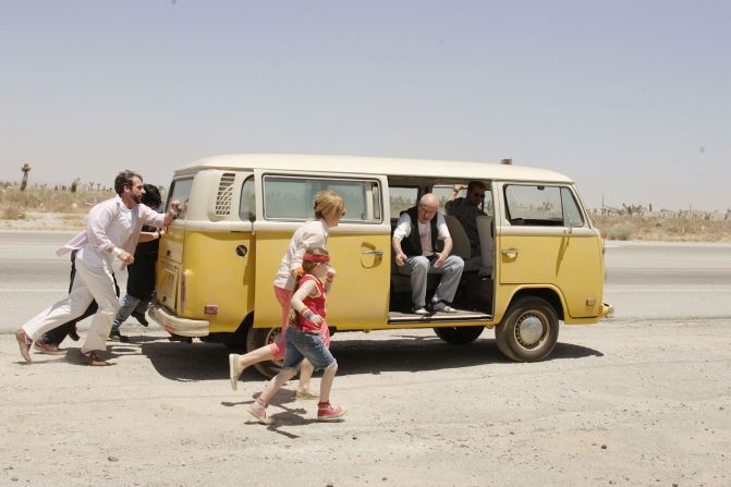 Arkin, seen in the van, won a best supporting actor Oscar for his role in the 2006 film "Little Miss Sunshine."
