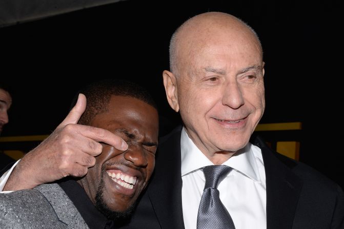 Arkin and Kevin Hart attend a screening of "Grudge Match" in New York in 2013.
