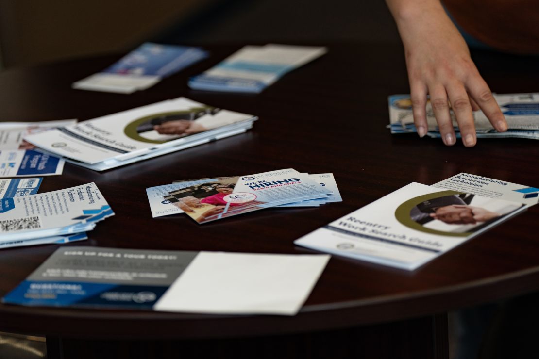 Flyers at a career fair hosted by the New Hanover NCWorks and the Cape Fear Workforce Development Board in Wilmington, North Carolina, on Tuesday, June 20, 2023. 