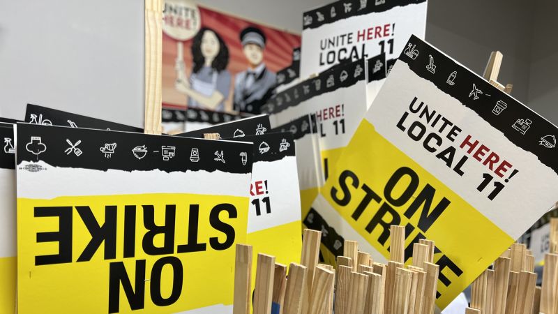 NextImg:Workers at major hotels in Southern California set to strike over holiday weekend | CNN Business