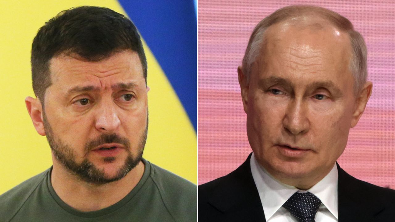 Zelensky and Russian President Vladimir Putin.