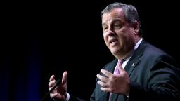 Republican presidential candidate and former Governor of New Jersey Chris Christie.