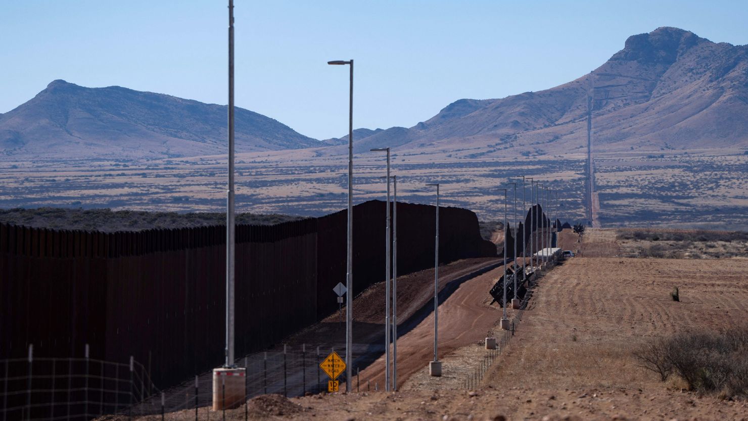 The US-Mexico Border in Cochise County near Sierra Vista, Arizona.